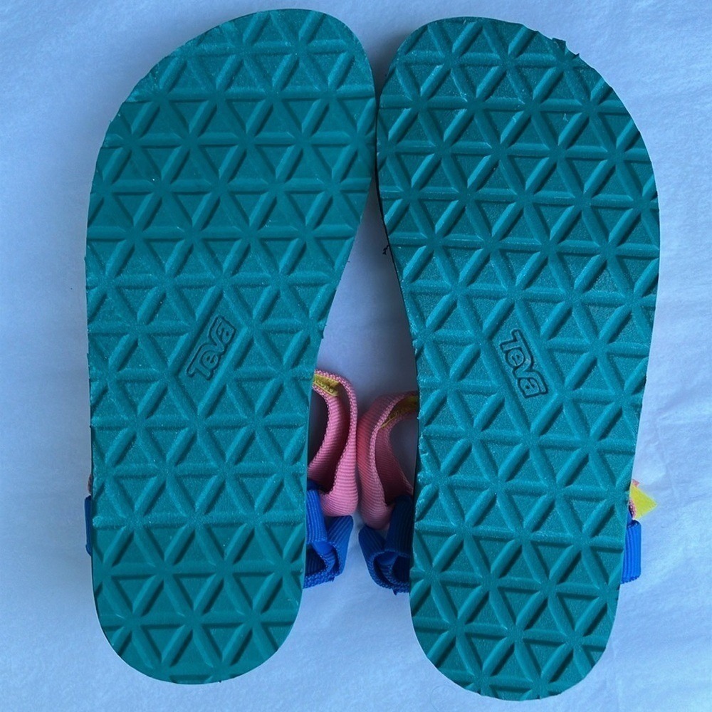 NEW Teva kids youth Original Universal Sandals in Retro Colorblock summer camp - Picture 3 of 3